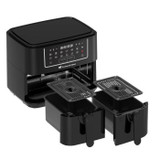 CONTINENTAL EDISON Φριτέζα Αέρος (Air Fryer) χωρίς λάδι - RFRSH24002CB - 9 L - Διπλοί δίσκοι - 2400W - Μαύρο (CDCERFRSH24002CB-el)