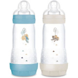 Σετ 2 μπιμπερό - MAM - Easy Start - Anti-colic - 320 ml - Ροή θηλών 3 - Ωκεανός + Αμμος (CDMAM9001616836633-el)