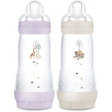 Σετ 2 μπιμπερό - MAM - Easy Start - Anti-colic - 320 ml - Ροή θηλών 3 - Lilac + Sand (CDMAM9001616836640-el)