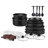 Cookware - All heat sources including induction - Arthur Martin - AM0530 - Aluminum - Non-stick - 20 pieces - Removable handle (CDART3508510008099)