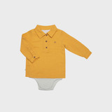 OrganicEra Organic Muslin Boy's Bodysuit Shirt, Μουστάρδα 12-18M (ORD8684166168488-el)