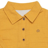OrganicEra Organic Muslin Boy's Bodysuit Shirt, Μουστάρδα 12-18M (ORD8684166168488-el)