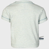 OrganicEra Organic Baby S/S T-shirt, Aqua Striped 0-3M (ORD8684166164695-el)