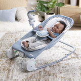INGENUITY Ξαπλώστρα Happy belly - Chambray, Σταθερή ή κουνιστή θέση, Εξαιρετικά συμπαγές πτυσσόμενο με παρεχόμενη τσάντα αποθήκευσης (CDING74451168541-el)