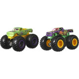 Hot Wheels - Σετ 2 οχημάτων Monster Truck Double Demolition - Μικρά αυτοκίνητα - 3 ετών και άνω (CDMATFYJ64-el)