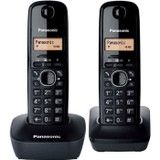 Ασύρματο τηλέφωνο Panasonic KX-TG1612FRH Duo χωρίς αυτόματο τηλεφωνητή Μαύρο (CDPAN5025232621781-el)