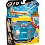 Ελαστική φιγούρα - GOO JIT ZU - Minecraft Steve - 11 cm - Ελαστική υφή - 3x Stretchy (CDHER0630996427668-el)
