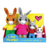 Trotro and Family Plush Box +/- 15 cm - JEMINI - Ο Trotro, η μαμά του, ο μπαμπάς του και η μικρή του αδελφή. (CDJEM3298060243919-el)