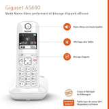 GIGASET Σταθερό τηλέφωνο AS690 Trio Λευκό (CDGIG4250366854670-el)
