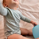 OrganicEra Organic Baby L/S T-shirt Body, Aqua 0-3M (ORD8684166162288-el)