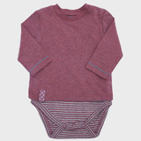 OrganicEra Organic Baby L/S T-shirt Body, Μπορντώ 0-3M (ORD8684166162370-el)