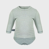 OrganicEra Organic Baby L/S T-shirt Body, Aqua ριγέ 0-3M (ORD8684166162509-el)