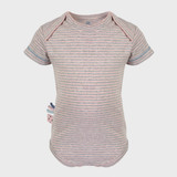 OrganicEra Organic Baby S/S Bodysuit, ροζ ριγέ 0-3M (ORD8684166165135-el)