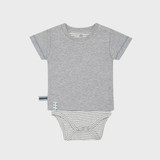 OrganicEra Organic Baby S/S T-shirt Body, Γκρι 0-3M (ORD8684166165500-el)
