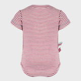 OrganicEra Organic Baby S/S Bodysuit, μπορντώ ριγέ 0-3M (ORD8684166165289-el)