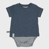 OrganicEra Organic Baby S/S T-shirt Body, Indigo 0-3M (ORD8684166165340-el)