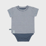 OrganicEra Organic Baby S/S T-shirt Body, Indigo ριγέ 0-3M (ORD8684166165593-el)