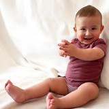 OrganicEra Organic Baby S/S T-shirt Body, Μπορντώ 0-3M (ORD8684166165579-el)