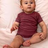 OrganicEra Organic Baby S/S T-shirt Body, Μπορντώ 0-3M (ORD8684166165579-el)