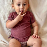 OrganicEra Organic Baby S/S T-shirt Body, Μπορντώ 0-3M (ORD8684166165579-el)