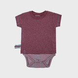 OrganicEra Organic Baby S/S T-shirt Body, Μπορντώ 0-3M (ORD8684166165579-el)