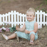 OrganicEra Organic Muslin Overall, Aqua 0-3M (ORD2343556138123-el)