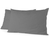 Σετ 2 μαξιλαροθήκες - HOME LINGE PASSION - 50 x 70 cm - Ανθρακί γκρι (CDHOM3701393718653-el)