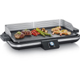 Ρυθμιζόμενη πλαντσέτα έως 230°C - SEVERIN PG8564 - Αφαιρούμενη αντικολλητική πλάκα - Ηλεκτρική σχάρα με συλλέκτη λίπους - Μαύρο (CDSEV1706093789332-el)