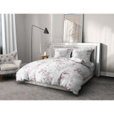 Παπλωματοθήκη 220x240 cm HOME LINGE PASSION POMPADOUR: Παπλωματοθήκη + 2 μαξιλαροθήκες - 100% βαμβάκι 57 νήματα - Λευκό/ροζ (CDHOM3701393703888-el)