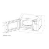 Φούρνος μικροκυμάτων - CONTINENTAL EDISON - CEMO23B - Μαύρο - 1280 W - L48 x H29.3 x D33.7 cm - 23 L (CDCEMO23B-el)