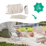 Badabulle Pocketstyle Diaper Bag - Στρώμα αλλαγής, Μονωμένο κάλυμμα, Θήκη, Συμπεριλαμβάνονται κλιπς για καροτσάκι, Κρέμα (CDBAD3661276189690-el)