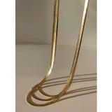Unisex αλυσίδα ψαροκόκαλο - 5mm πλάτος χρυσό, 45cm (ORD04A000036G-1-el)
