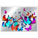 Aluminum picture - Colorful Butterflies 120x80cm (ORDQ12183)
