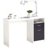 Γραφείο JACKSON - Λευκό Π/μαύρο ντεκόρ - L123 x H76.5 x D50 cm - Made in Germany (CDFMD4029494113894-el)