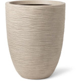 Κομψό χαμηλό βάζο - CAPI EUROPE - WASTE RIB NL - 46 x 58 cm - Μπεζ terrazzo (CDAUC8716443114816-el)
