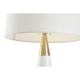 Επιτραπέζιο Φωτιστικό Home ESPRIT Λευκό Χρυσό 50 W 220 V (BIGS3059886-el)