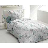 Παπλωματοθήκη 140x200 cm HOME LINGE PASSION POMPADOUR: Παπλωματοθήκη + 1 μαξιλαροθήκη - 100% βαμβάκι 57 νήματα - Πράσινο (CDHP3701393711517-el)