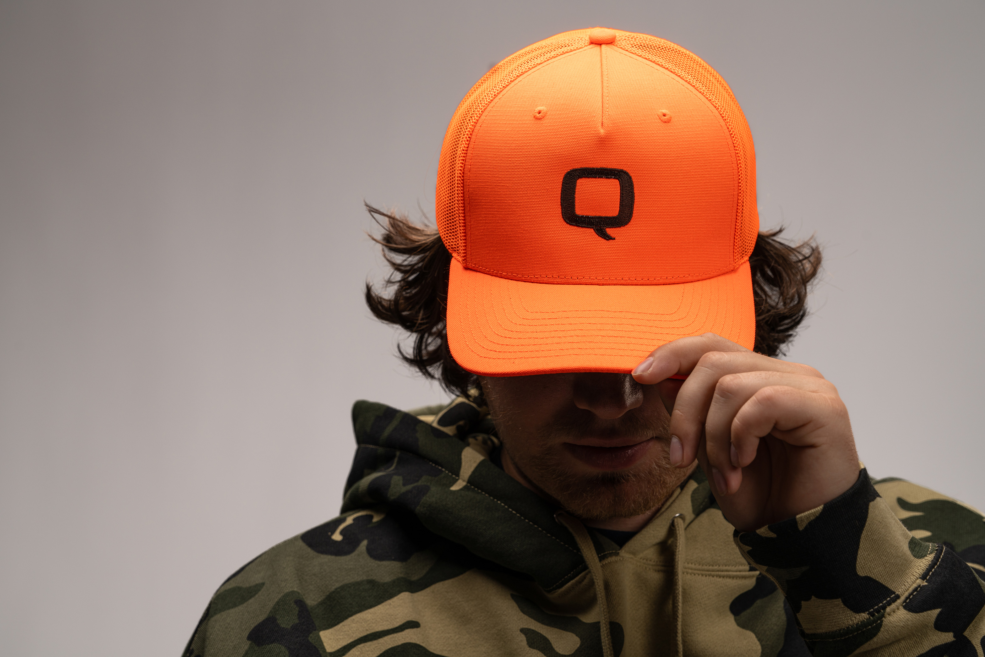 Q Blaze Orange Trucker