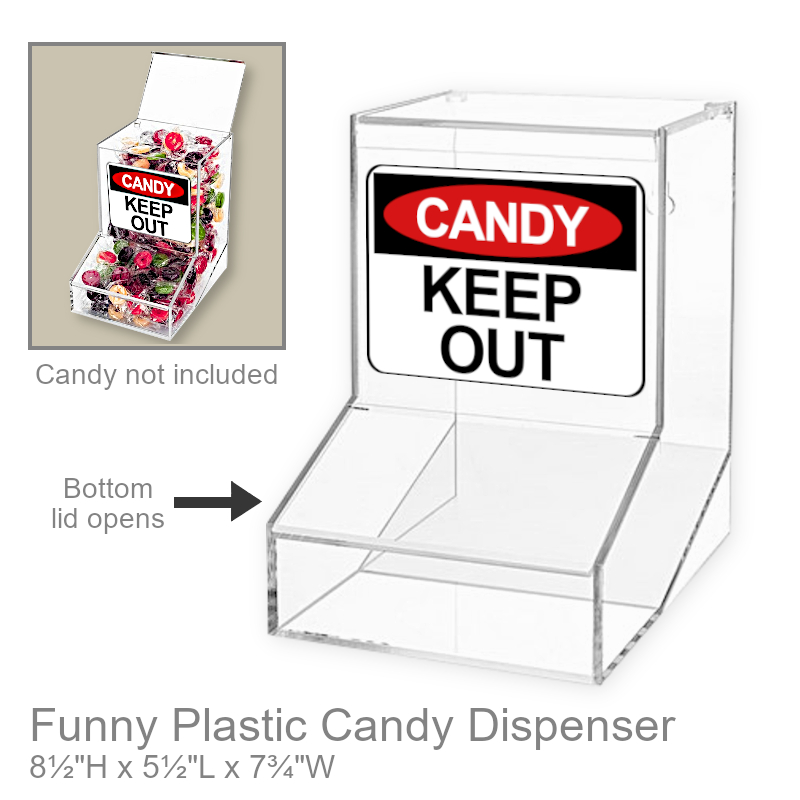 Funny Keep Out Candy Bin Dispenser | Office Candy Dish