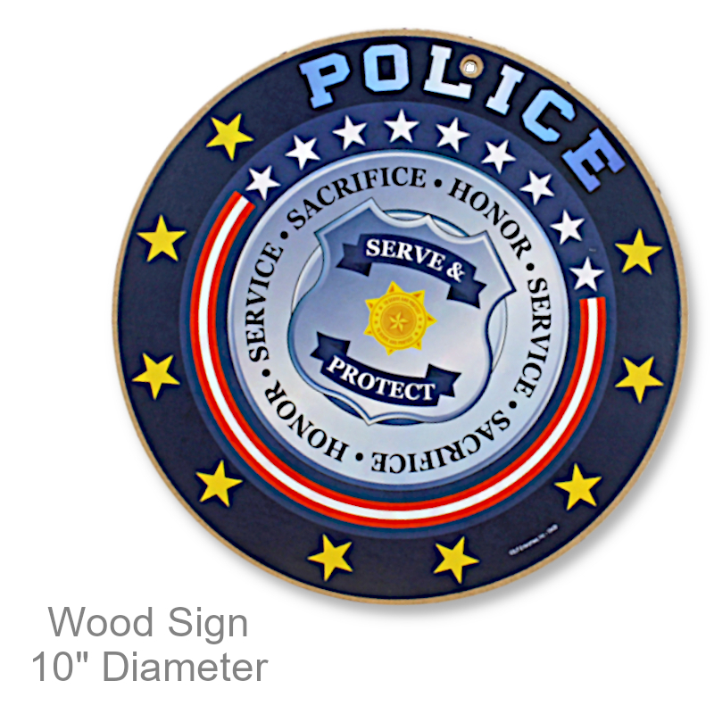 Police Serve & Protect Wood Sign | Home Decor