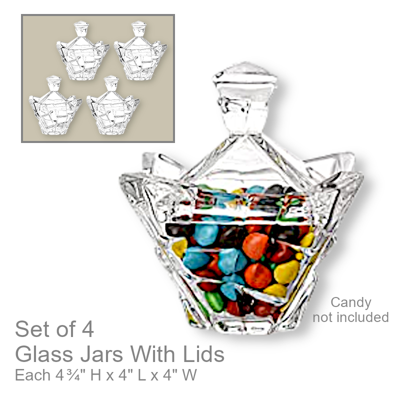 Glass Crystal Jars With Lids | Office Candy Jar