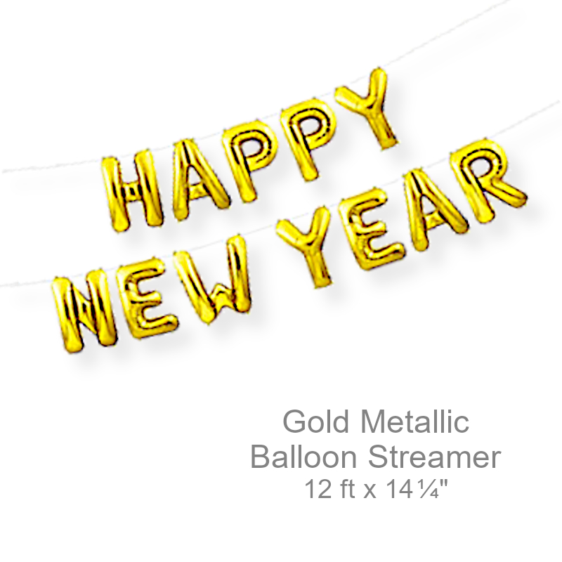 Happy New Year Balloon Banner Streamer | New Year's