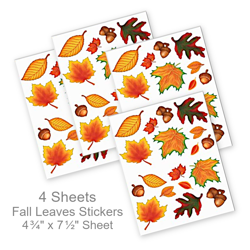 Fall Leaves & Acorns Stickers | Party Favors
