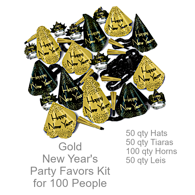 Gold Grand New Years Kit for 100 People | New Year's