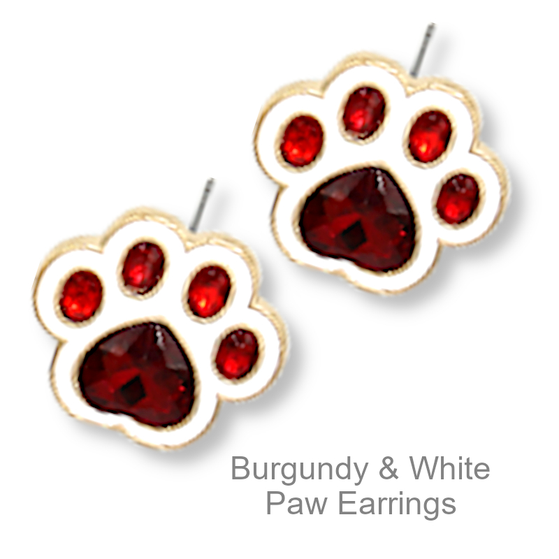 Shop Now Paw Print Earrings | Team Spirit Jewelry