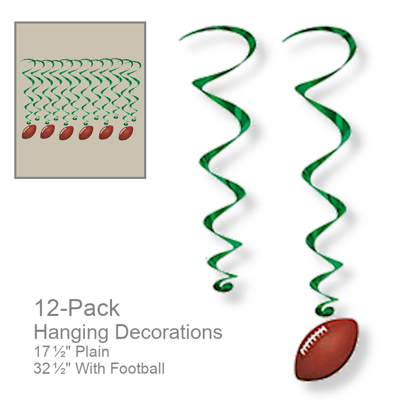 Twirly Hanging Football Decorations | Party Supplies