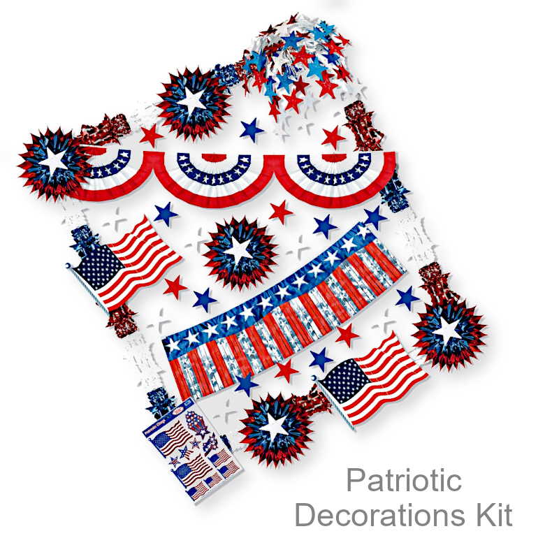 Patriotic Variety Decorations Kit | Party Supplies