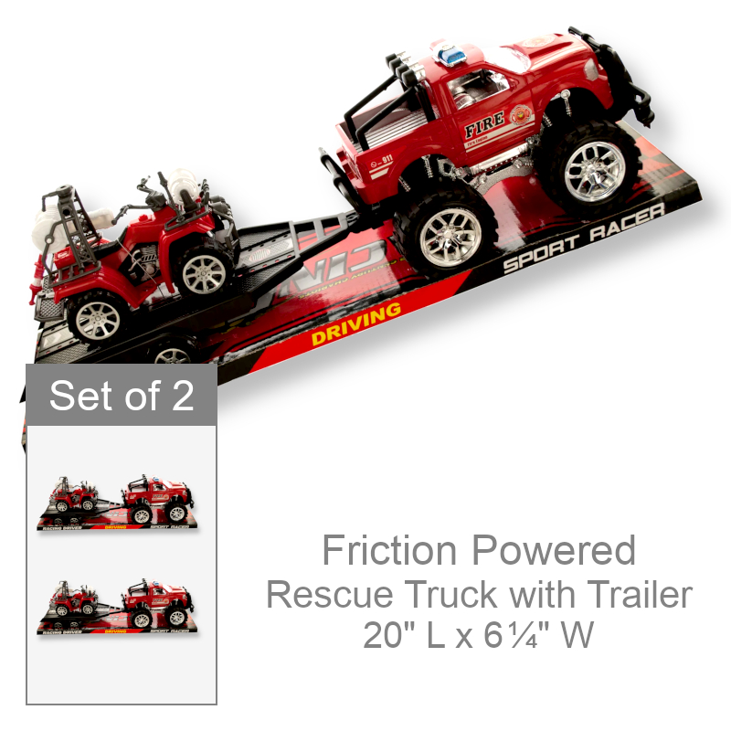 Wholesale Toy Rescue Truck With Trailer | Toys