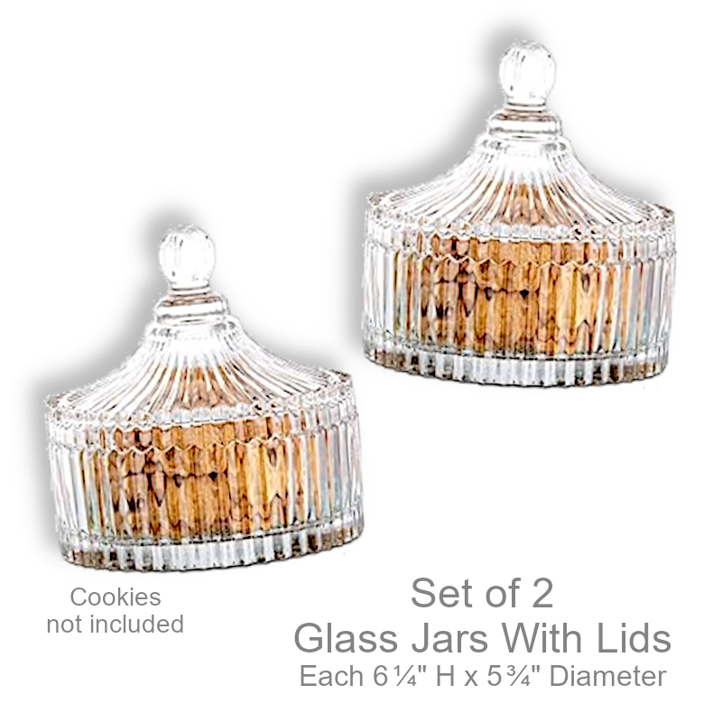 Glass Tent Jars With Lids | Office Candy Dish