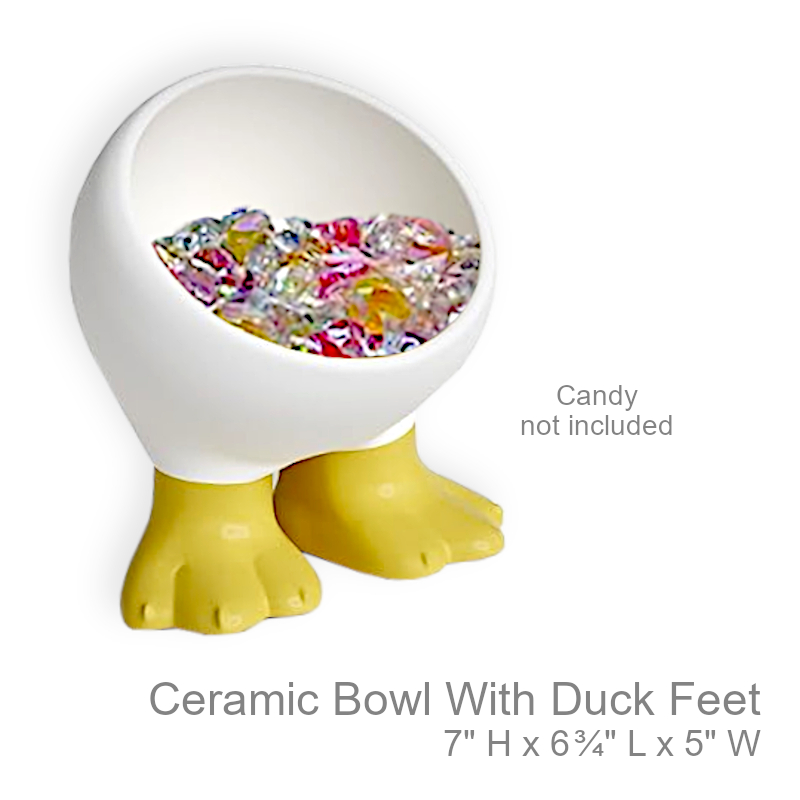 Funny Ceramic Bowl With Duck Feet | Office Candy Dish